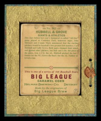 Picture, Helmar Brewing, R319-Helmar Card # 503, Carl HUBBELL, Lefty GROVE, Shaking hands, Multiple